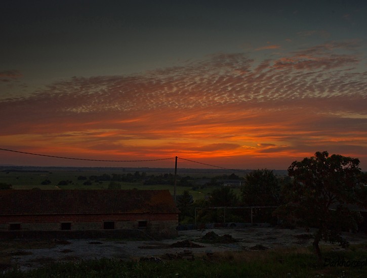 Sunset from the view of the Gite